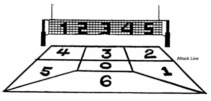 Court zones and basic defensive positions
